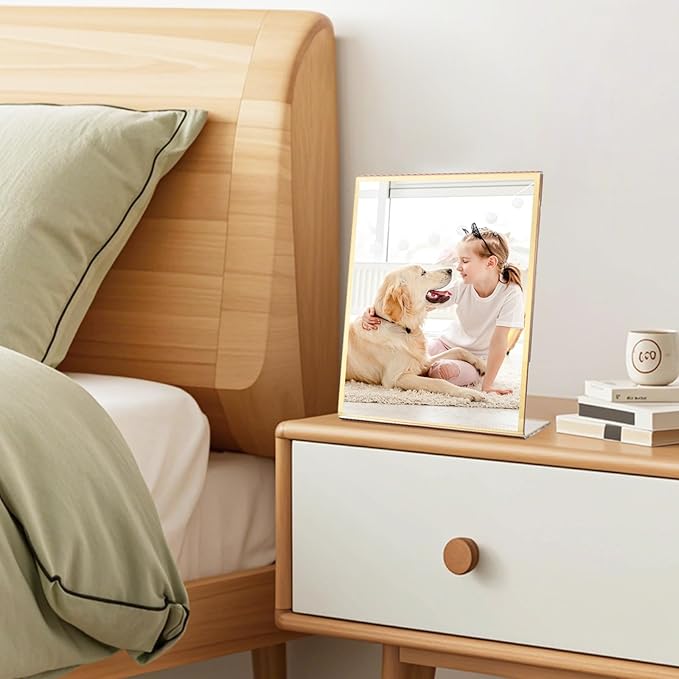Acrylic Gold Frames 5 x7, Slanted Back Gold Picture Frames Table Acrylic Sign - Image 6