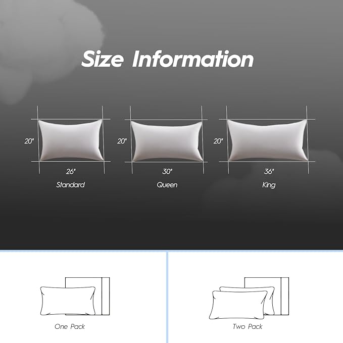 Globon Luxury Down Pillows Queen Size Set of 2 - Image 7