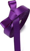 5/8 Inch Regal Purple Satin Ribbon 50 Yards Solid Fabric Ribbons by Celadora
