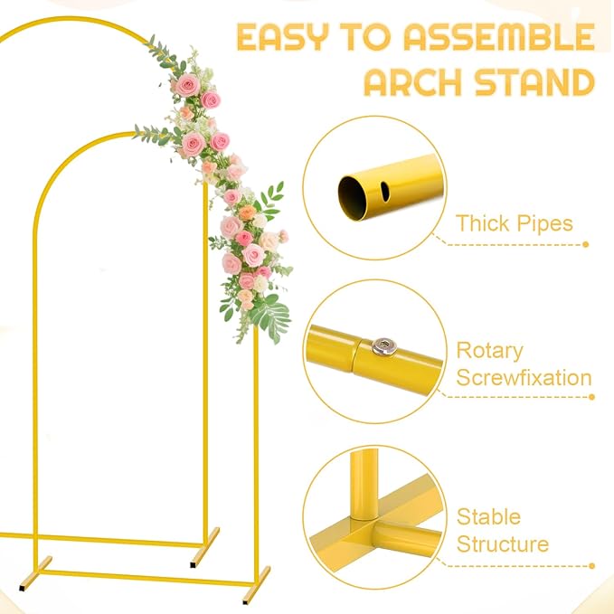Metal Arch Backdrop Stand Set of 2 - Image 5