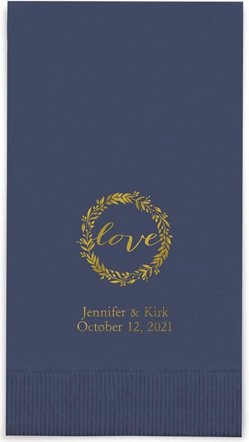 Weddingstar Personalized Printed Paper Napkins 3-Ply 40 Pack Dinner by WEDDINGSTAR