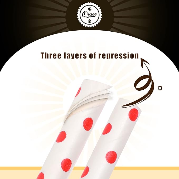 Red Paper Straws for Drinking Red Disposable Straws 150pcs Disposable Straws - Image 2