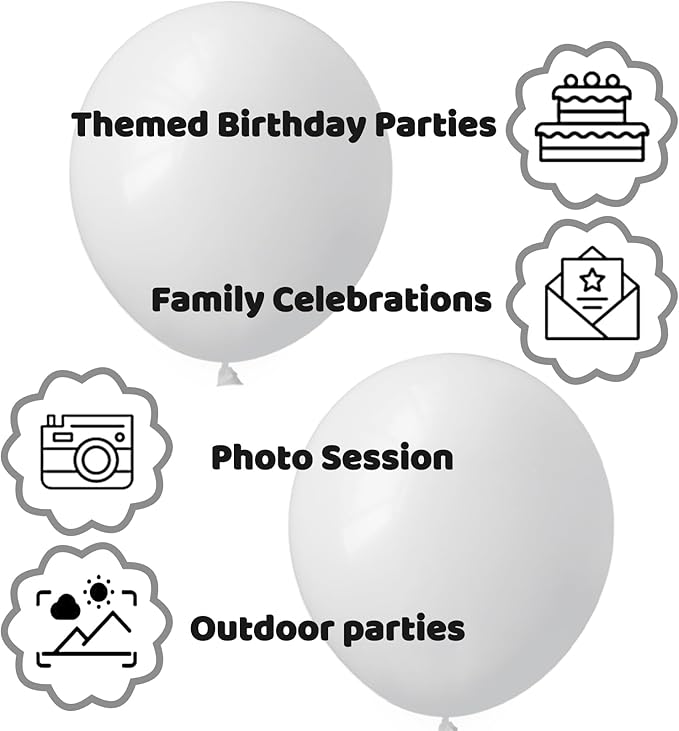 110pcs Grey Balloon 12 inch - Image 4