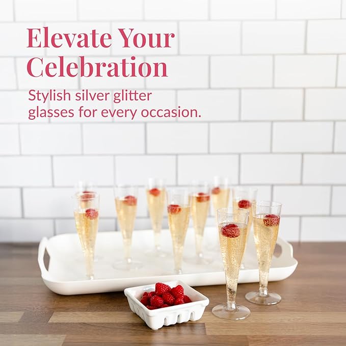 Prestee 24 Champagne Flutes Plastic - Image 2