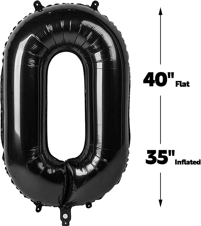 Black Number 10 Balloon, 40 Inch, Birthday Party Decorations, Anniversary & - Image 3