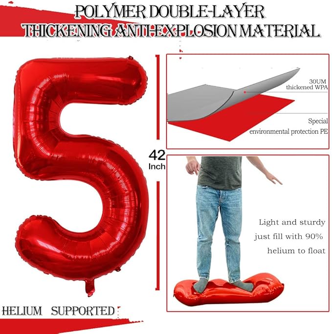 GOER Number 50 Balloons for 50th Birthday Party Decorations, 42 Inch Jumbo Foil - Image 2