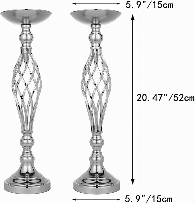 LoveCat Wedding Centerpieces for Reception Tables, Twist Candleholder Stands - Image 6