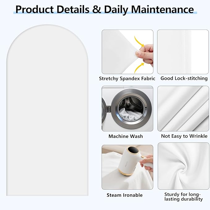 Hemmotop 7.2 ft White Arch Backdrop Cover - Image 4