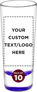 Custom Cordial Shooter Shot Glasses 2 oz. Set of 10, Personalized Bulk Pack by DISCOUNTPROMOS