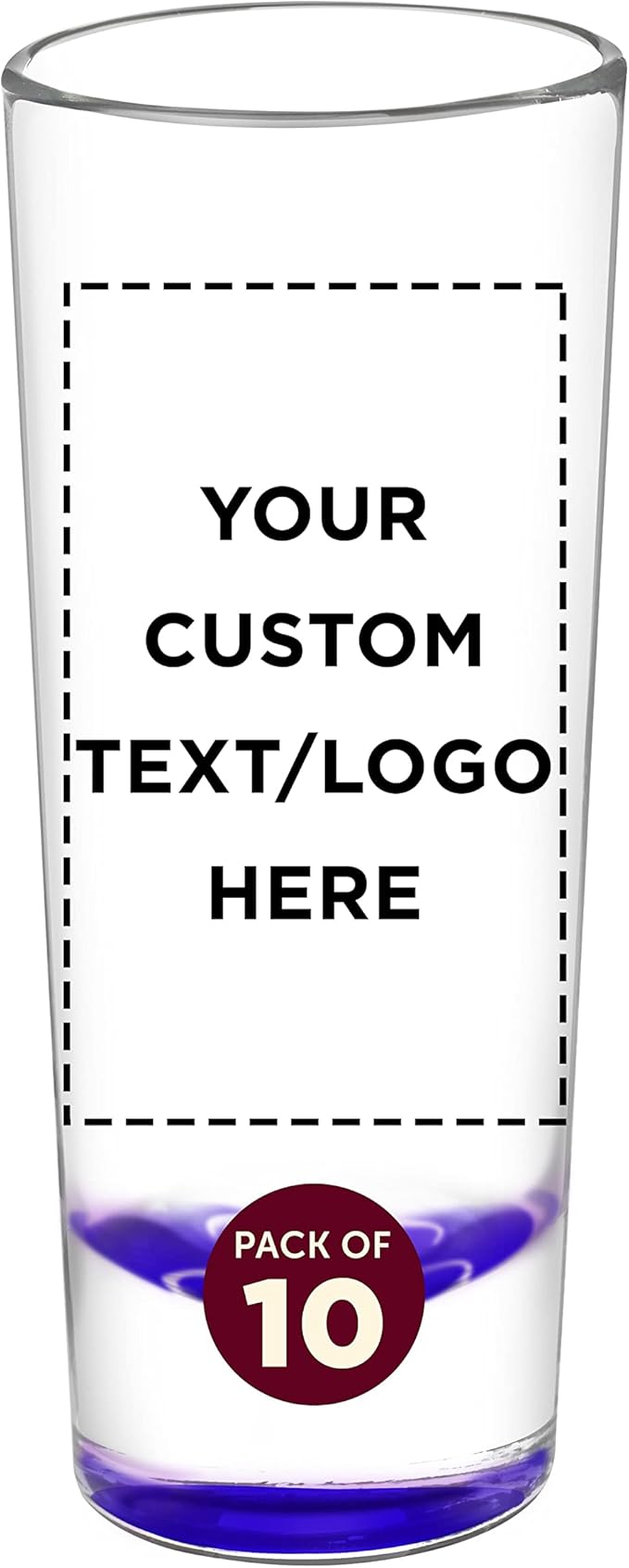 Custom Cordial Shooter Shot Glasses 2 oz. Set of 10, Personalized Bulk Pack by DISCOUNTPROMOS