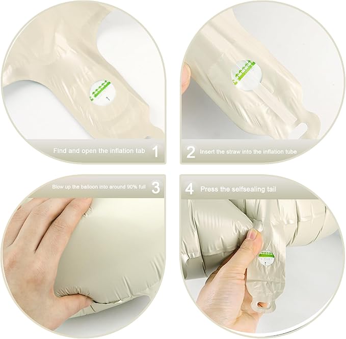 40 Inch Cream White 3 Large Number Balloon, 3 13 23 30 33 36 38 Cream White - Image 3