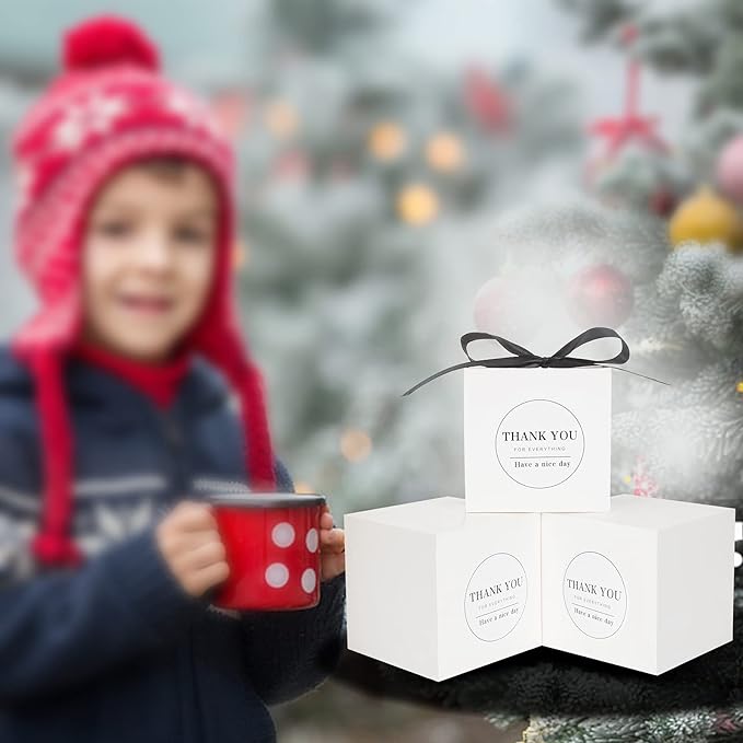 COTOPHER Small Gift Boxes 60 Pack 4x4x4 inches White Gift Boxes - Image 5