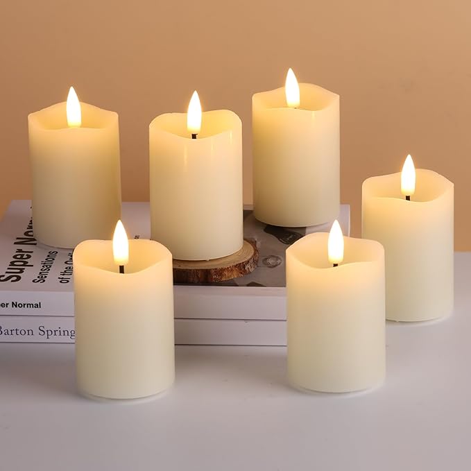 Eywamage Timer Flameless Votive Candles 2 inch x 3 inch, Flickering Small LED - Image 7