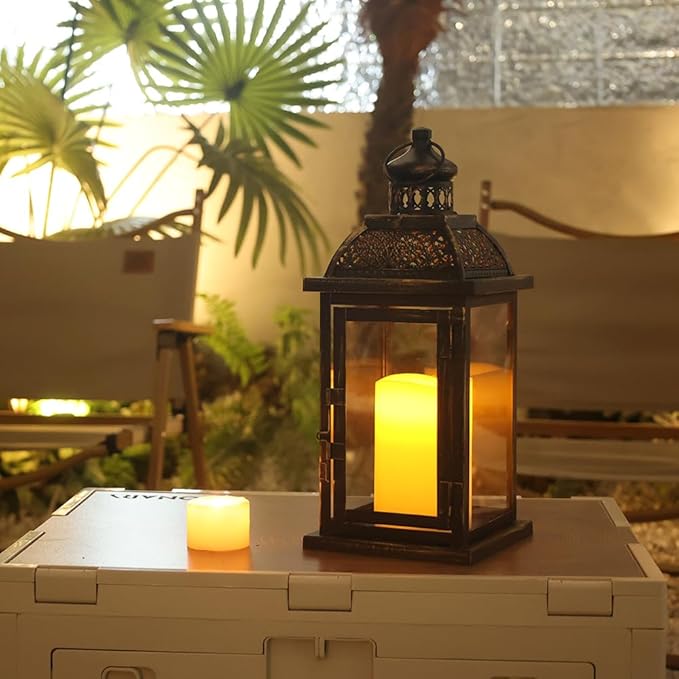 NEEDOMO Large Candle Lanterns Decorative Indoor, 14.4" Outdoor Lantern - Image 7