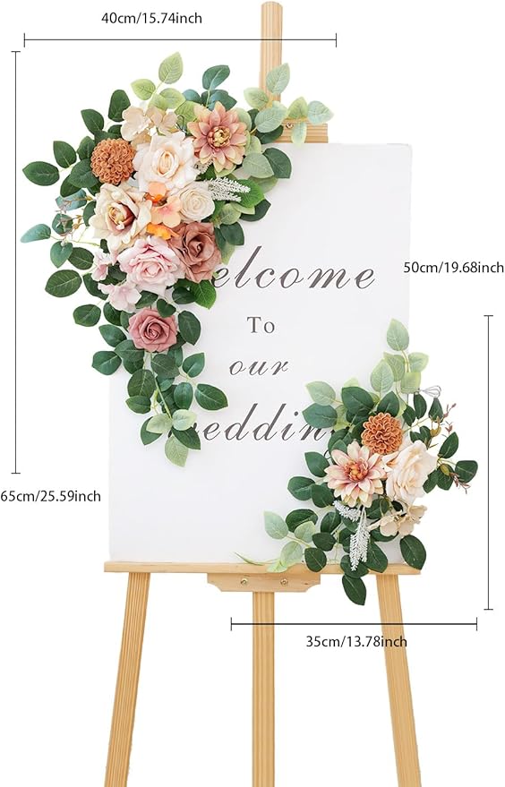 Pack of 2 Artificial Flowers for Backdrop Decoration, Wedding Arch Flowers - Image 5
