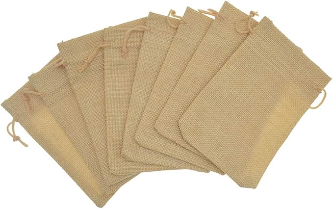 20Pcs Burlap Bags with Drawstring, Linen Gift Bags Jewelry Pouches Sacks - Image 2