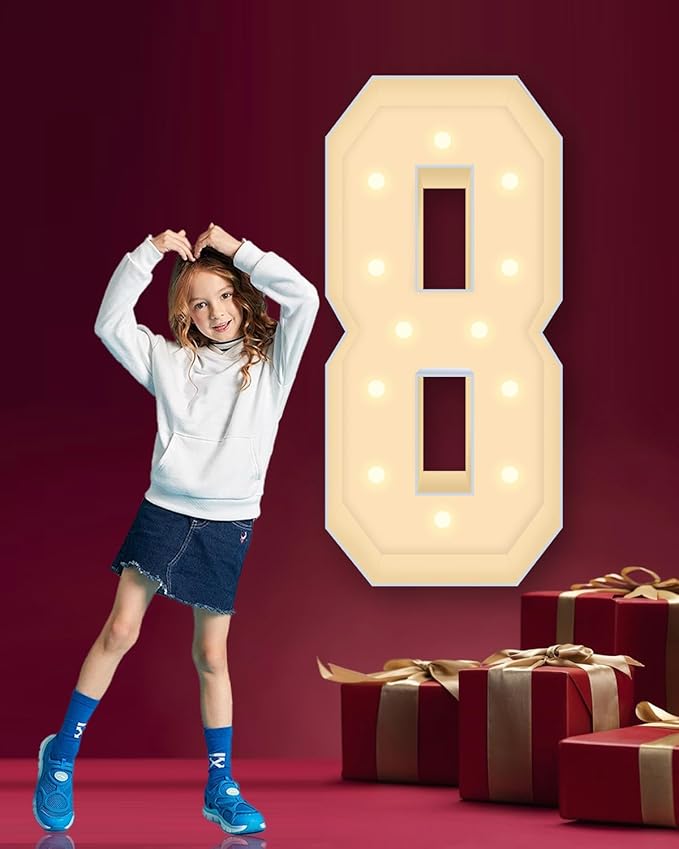 4FT Plastic Marquee Numbers 8 by KLUND