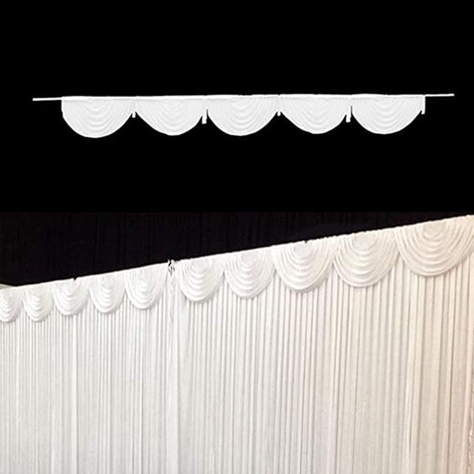 MYOYAY Luxury Ice Silk Backdrop Curtains 10x10ft Wedding Stage Backdrop Drapes - Image 9