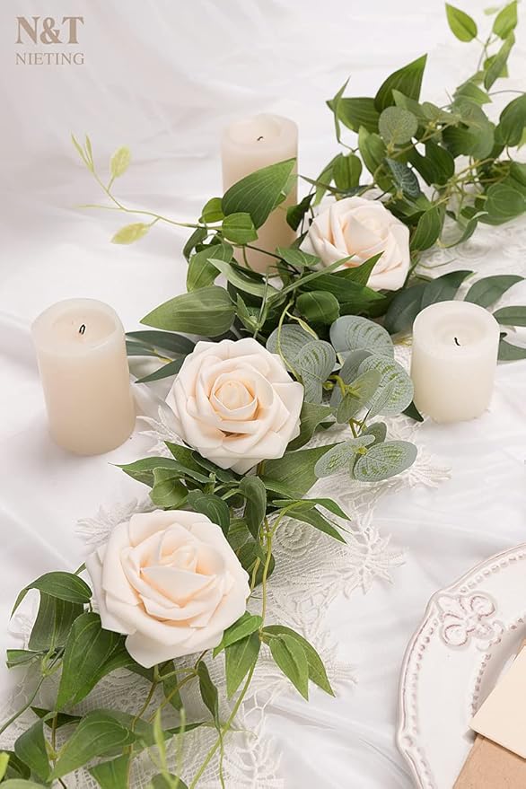 N&T NIETING Artificial Flowers, Cream Roses - Image 3