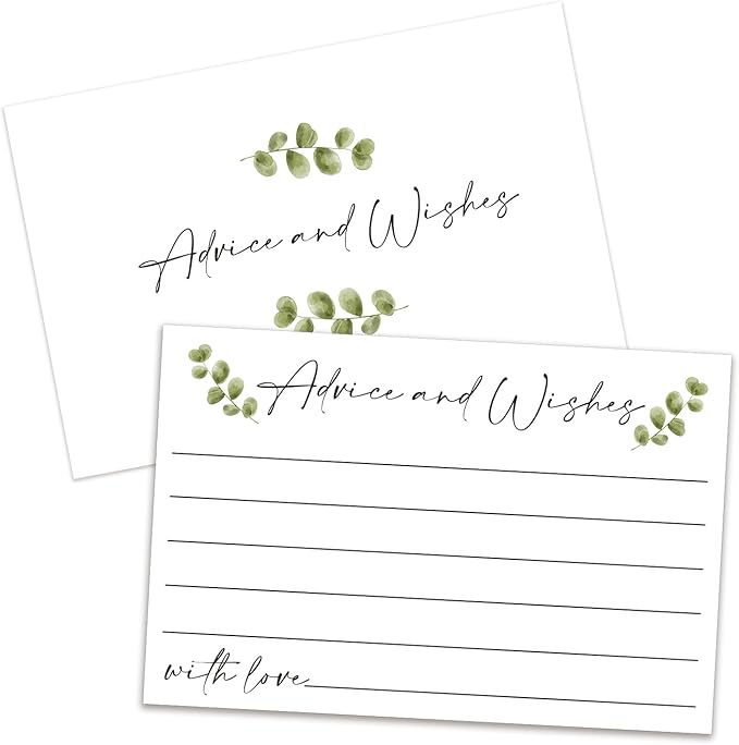 Advice and Wishes Cards, Double-sided Blank Cards Suitable by ZEDEV