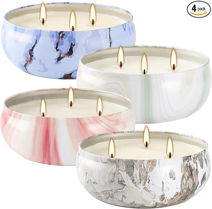 30-Hour Citronella Candle Set – 4 x 12oz Soy Wax Candles by CAKETYCG