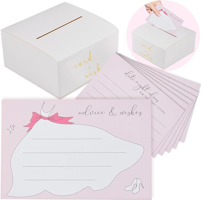 Bridal Shower Games Bridal Shower Advice Cards Wedding Games 50 Guests Advice by Leislite