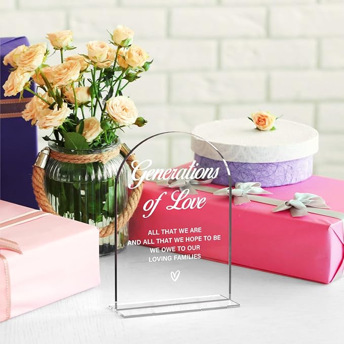 Acrylic Wedding Sign Generations of Love Sign - Image 4