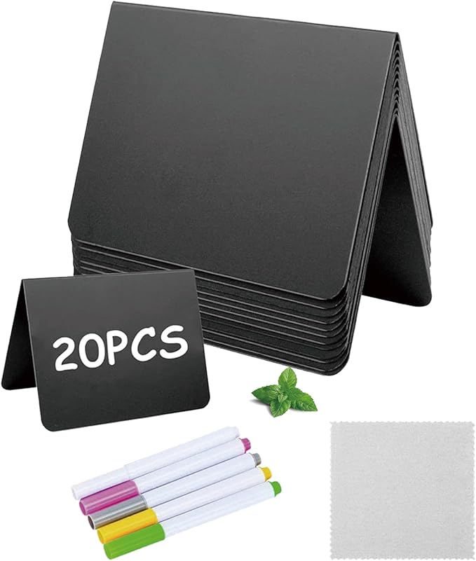 20 Pack Mini Chalkboard Signs, Food Labels by UlifeBetter