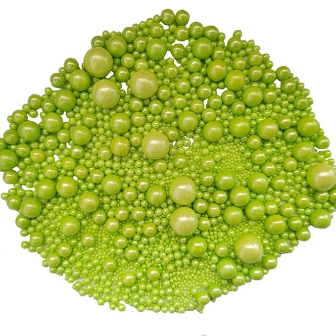Edible Green Sugar Pearls Candy Sprinkles 120G/ 4.23Ounce Baking Cake Sprinkles - Image 2