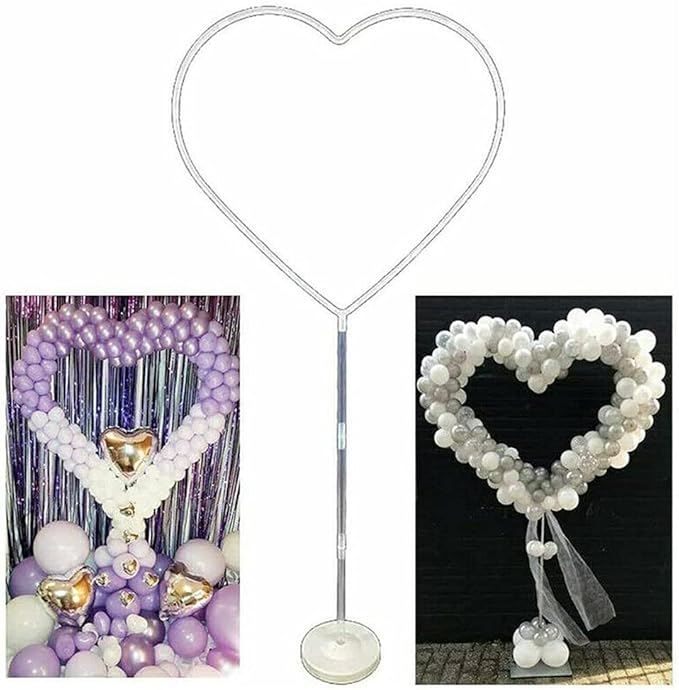 Balloon Column Heart Shape Arch Set by Unknown