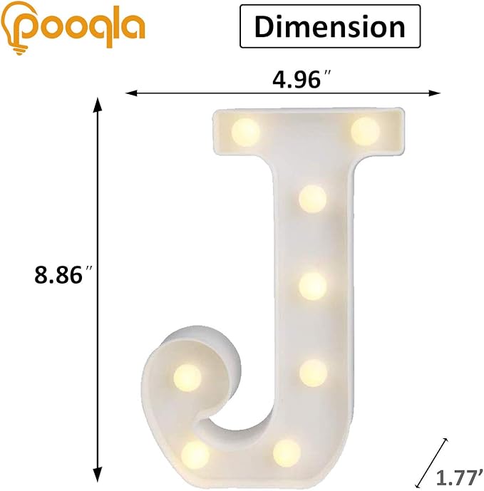 Pooqla LED Marquee Letter Lights, Warm White and Cool White Decorative Lighted - Image 5
