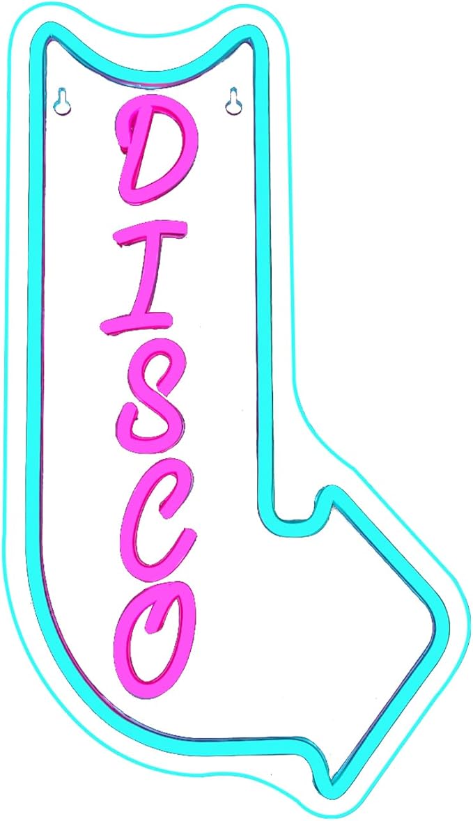 Looklight Disco Neon Signs for Wall Decor Pink Blue LED Word Light Sign - Image 9