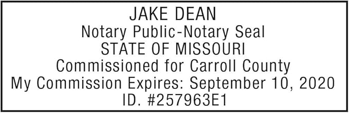 MaxMark Notary Stamp for State of Missouri- Self Inking Stamp by Maxmark