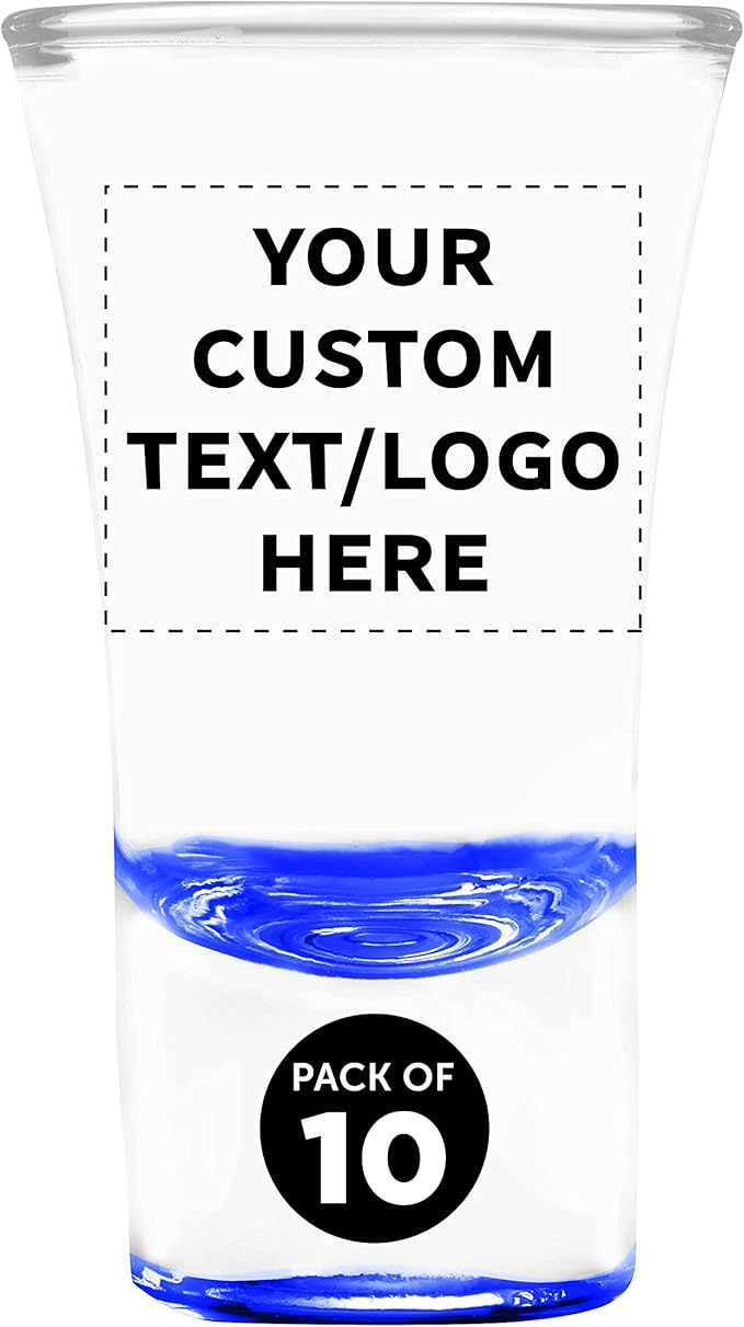 Custom 2 oz. Lord Shooter Etched Shot Glasses, 10 pack, Personalized Text by DISCOUNTPROMOS