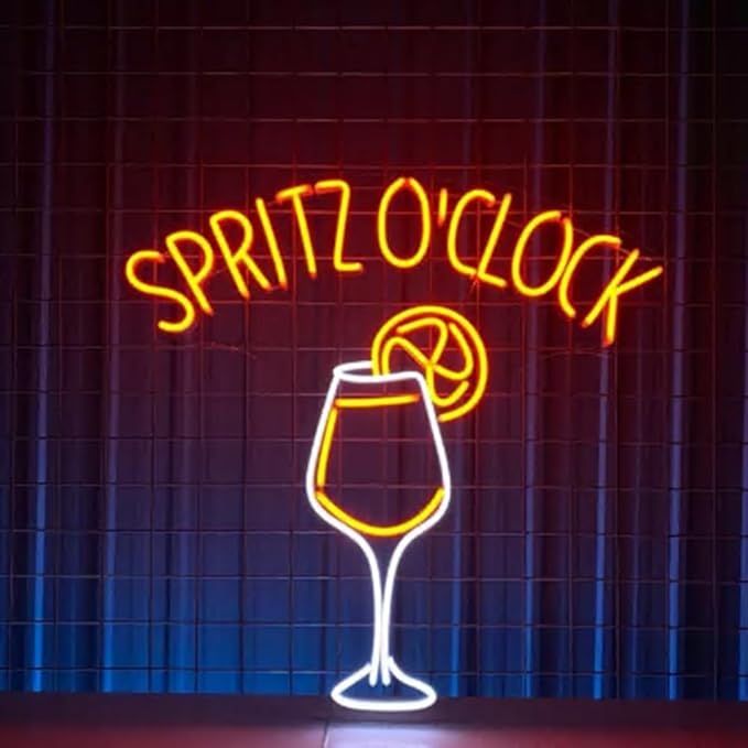 Spritz O'clock Neon Sign, Bar Pub Neon Sign, Custom Neon Sign, Spritz Cocktail - Image 5