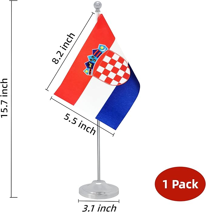 Croatia Desk Flag, Croatian Table Office Flag - Image 2
