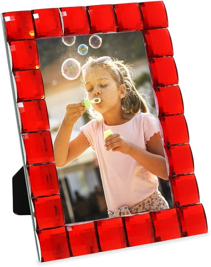 Isaac Jacobs Decorative Sparkling Red Jewel Picture Frame, Photo Display & Home - Image 5
