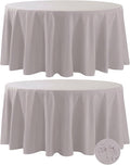 Fokitut 2 Pack Waterproof Round Tablecloth, 132 Inch, Stain Resistant and by BalsaCircle
