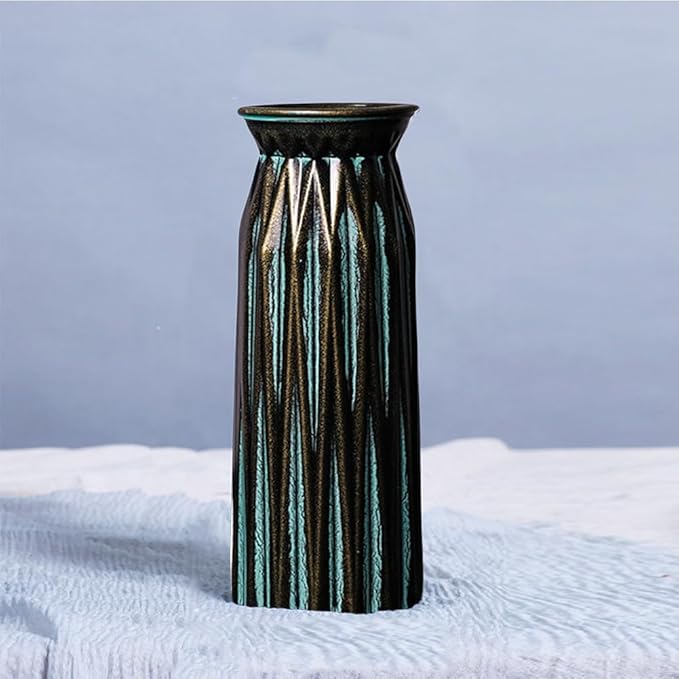 Bronze Antique Vase, 12 Inches Vintage Glass Vase Rustic European Unique Chic - Image 4