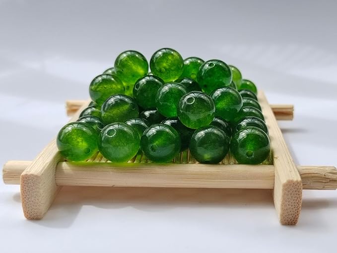 Stone Beads 8mm 100pcs Green Chalcedony Beads Round Loose Gemstones Beads - Image 2