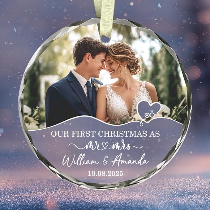 Personalized The Year We Became Mr & Mrs Christmas Ornament - Image 7