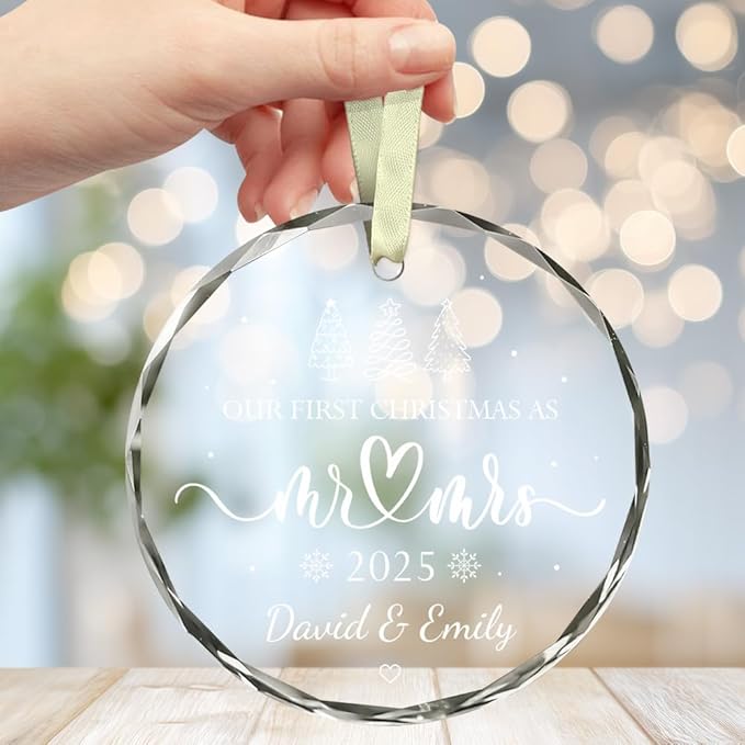 Personalized Wedding Christmas Ornaments - Image 2