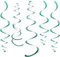 Green Party Hanging Swirl Decorations Plastic Streamers by WEVEN