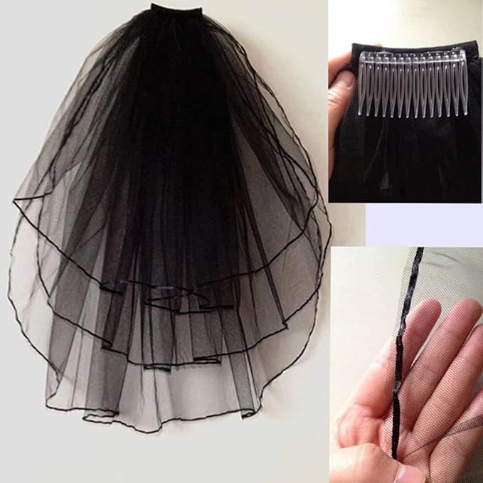 Women's Short Wedding Veils - Image 3