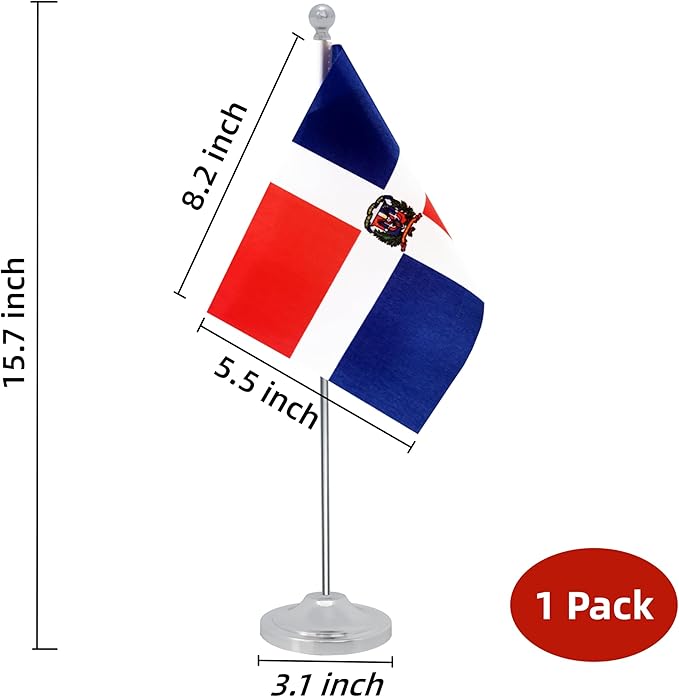 Dominica Desk Flag, Dominican Table Office Flag - Image 2