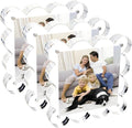 3 Pack 4x4 Inch Magnetic Acrylic Picture Frame, 10+10mm Thick Block, Double by Ruiqilin