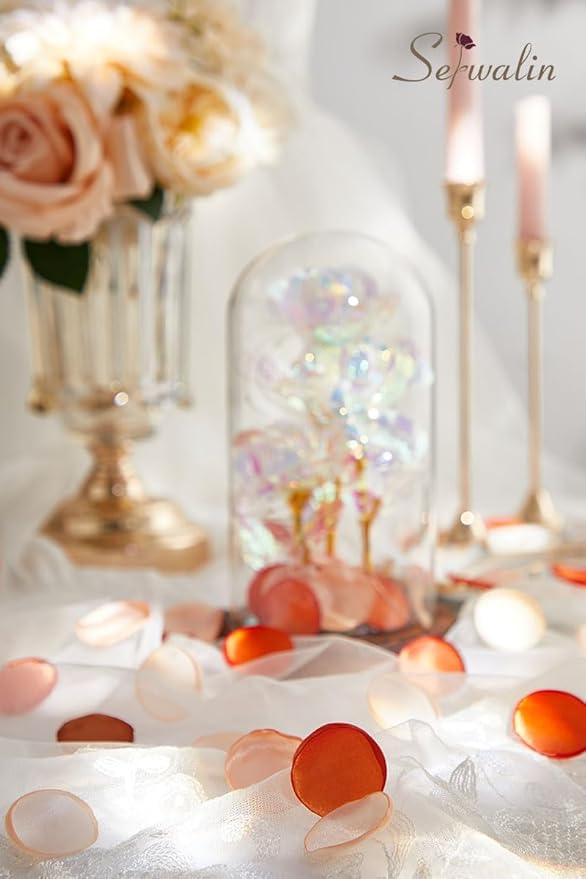 Serwalin 300Pcs Silk Rose Petals Artificial Flower Petals - Image 4