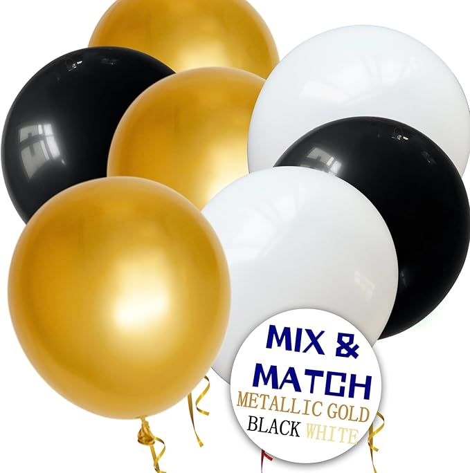 110pcs Metallic Gold Balloons, Metallic Gold Latex Balloons 12 inch - Image 5