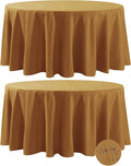 Fokitut 2 Pack Waterproof Round Tablecloth, 108 Inch, Stain Resistant and by BalsaCircle