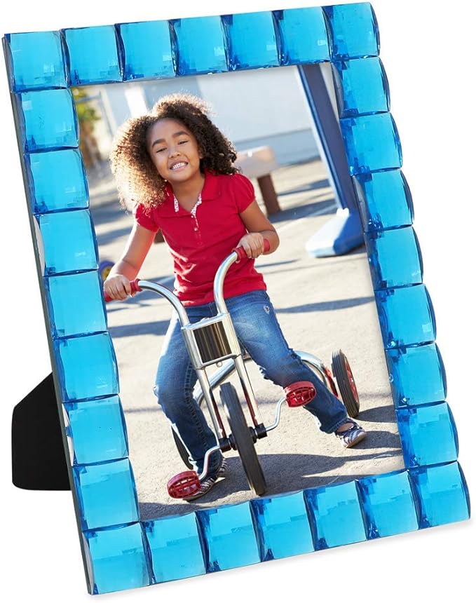 Isaac Jacobs Decorative Sparkling Turquoise Jewel Picture Frame, Photo Display - Image 5